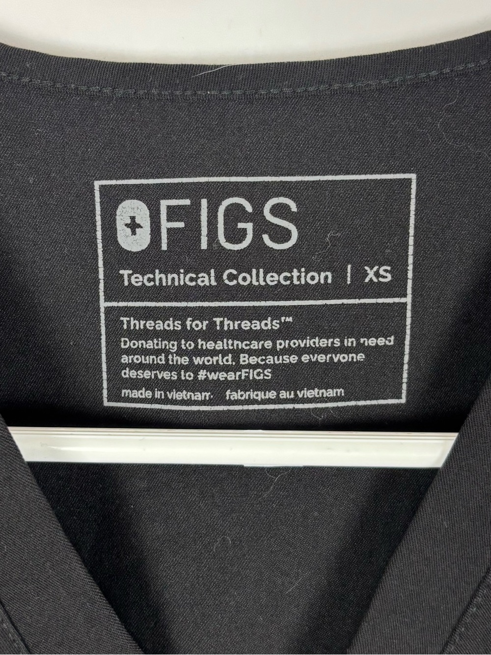 Figs Catarina Scrub Top Black Size XS. - Picture 5 of 7